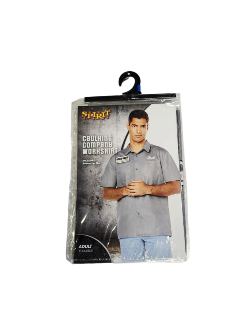 Spirit Halloween Caulking Company Workshirt Adult Costume XL New, Grey